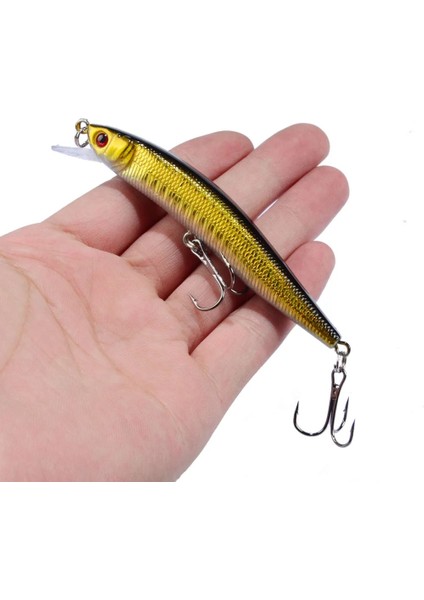 No.10 Tarzı 1 Adet Trolling Balıkçılık Cazibesi Minnow Baitg 3D Gözler Yapay Sert Yem Wobbler Crankbait Jig Alabalık Sazan Levrek Olta Takımı (Yurt Dışından) fırsatları