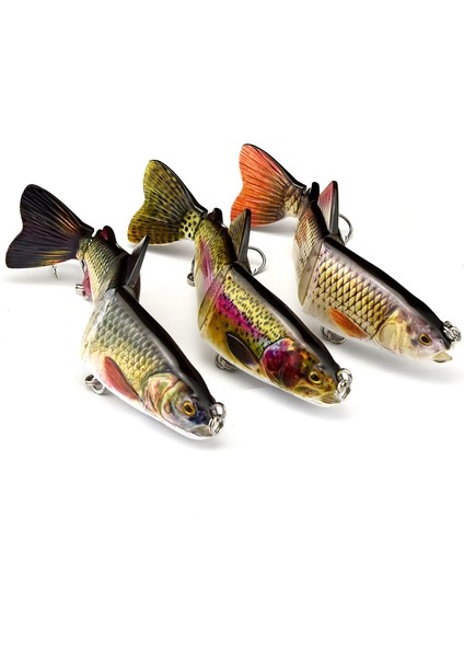 NO.379 Tarzı LUR16.5CM 42G Gerçekçi 4 Eklemli Bölümler Balıkçılık Cazibesi Alabalık Swimbait Balıkçılık Cazibesi Sert Yem Metal Bağlantılı Olta Takımı (Yurt Dışından)