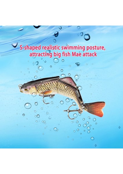 NO.379 Tarzı LUR16.5CM 42G Gerçekçi 4 Eklemli Bölümler Balıkçılık Cazibesi Alabalık Swimbait Balıkçılık Cazibesi Sert Yem Metal Bağlantılı Olta Takımı (Yurt Dışından)
