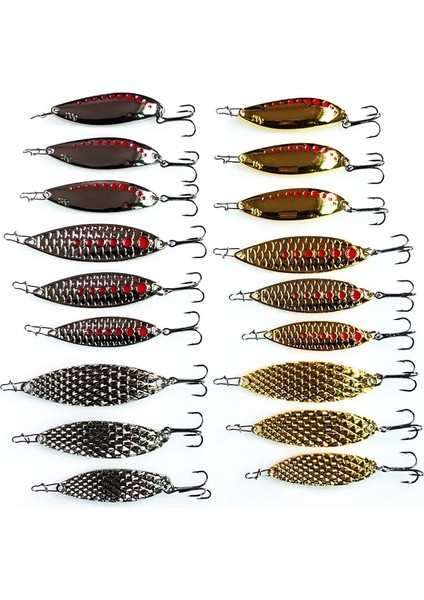 No2 Tarzı 10G 1 Adet Metal 10GGG Balıkçılık Lures Wobbler Er Yem Kaşığı Yapay Bas Sert Pullu Madeni Pul Metal Çelik Kanca Lures (Yurt Dışından)