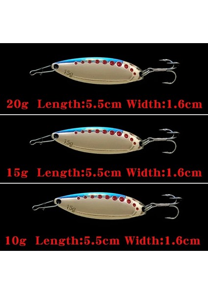 No2 Tarzı 10G 1 Adet Metal 10GGG Balıkçılık Lures Wobbler Er Yem Kaşığı Yapay Bas Sert Pullu Madeni Pul Metal Çelik Kanca Lures (Yurt Dışından)