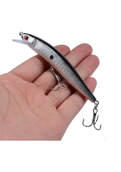 No.8 Stili G 10 cm Minnow Balıkçılık Lures Peche Bas Trolling Isca Yapay Sert Yem Crankbait Sazan Wobbler Olta Takımı Için (Yurt Dışından)