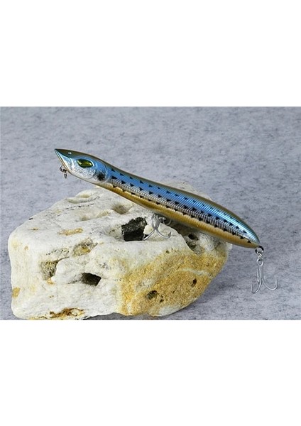 LFSL001O Stili 140MM 25G Le-Sahte Kafa G Balıkçılık Cazibesi Yüzen Crankbait Levrek Pike Cazibesi Kalem Yemi Vmc Kancalı Topwater Popper (Yurt Dışından)