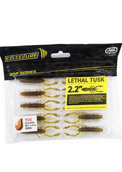 Renk 1 Stil 3 Inç 2.2g 8 Adet Lethal Tusk 2.2gin. Craws Yüzen Yumuşak Karides Kokulu Silikon Solucan Yemi ile Cazip Cazibesi Wobbler Ned Rig Olta Takımı (Yurt Dışından)