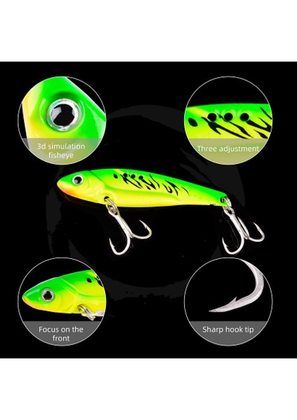 G-No Kanca Tarzı 10G-6.1CM 1 Adet G Metal Vib Jig Lures Bıçak Cazibesi Batan Titreşim Yemler Yapay Vibe Bas Pike Levrek Balıkçılık Cazibesi Mücadele (Yurt Dışından) modelleri