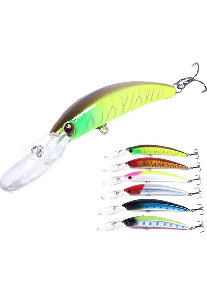 No.4 Tarzı Minnow Balıkçılık Cazibesi 15CM 15G Crankbait Yapay Sert Yem Sinek Olta Takımı Plastik Sazan Pike Balık Wobbler (Yurt Dışından) fiyatları