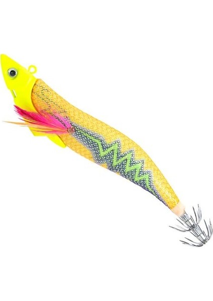 No.11 Stili 19G Jigs Aydınlık Gerçekçi Olta Takımı Kalamar Kanca Ahtapot Yemi Ahşap Karides Lures (Yurt Dışından)