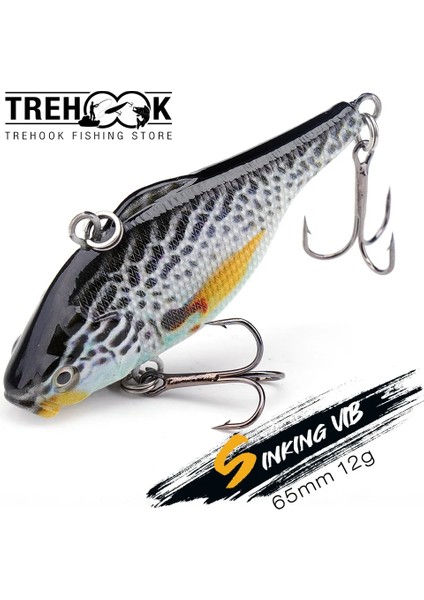 Tlg Shop Renk H Stili Trehook 12G Vib Yem Çıngırak Balıkçılık Lures Pike Wobblers Balıkçılık Için Yapay Yem Sert Cazibesi Vib Crankbait Wobbler Alabalık (Yurt Dışından)