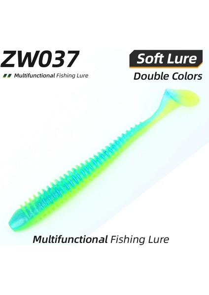 ZW37 Stili 8 Adet 86MM 3.2g Ardea Yapay Silikon Yumuşak Yem G Solucanlar Swimbaits Balıkçılık Cazibesi T-Kuyruk Yemler Bas Sinek Balıkçılık Yem Grub Cazibesi (Yurt Dışından)