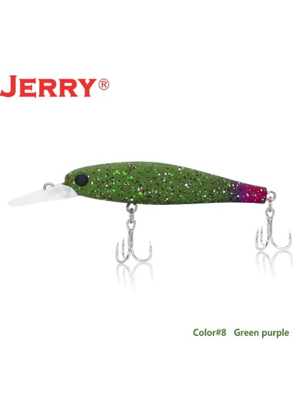 Yeşil Mor Tarzı 65 mm Jerry Tüfek Alabalık Minnow Sert Lures Rock G Balıkçılık Pislik Bait Bas Yavaş Batan Fiş 4.8g'de Olta Balıkçılığı (Yurt Dışından)