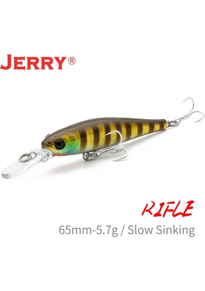 Yeşil Mor Tarzı 65 mm Jerry Tüfek Alabalık Minnow Sert Lures Rock G Balıkçılık Pislik Bait Bas Yavaş Batan Fiş 4.8g'de Olta Balıkçılığı (Yurt Dışından)