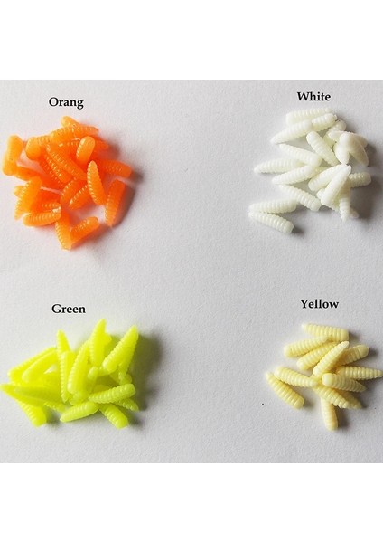 PA37 Stili 0.5in 100 Adet Kesfıshıng .5 "maggot Yumuşak Cezbeder Ekmek Solucan Yemi Buz Balıkçılık Isca Yapay Mücadele Silikon Yem Alabalık (Yurt Dışından) fırsatları