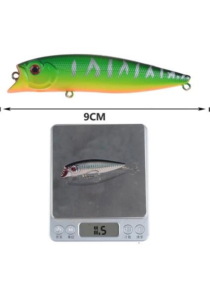 NO11 Stili Whopper Plopper 9cg Topsu Popper Balıkçılık Cazibesi Sert Yem Wobblers Dönen Yumuşak Kuyruk Olta Takımı (Yurt Dışından)