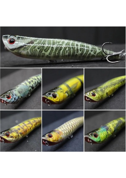 HW622X463 Stili Wlure 10CM 17G Uzun Döküm Topwater Popper Yürüyüş Cazibesi Yüzer Yem Kesme Bıçağı Tiz Kancalar Gerçekçi Balıkçılık Cazibesi HW622 (Yurt Dışından)