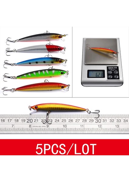 Mavi Stil Wobblers Seti Sazan Minnow Sertyapay Olta Takımı Için Sahte Yemcazibesi Karışık Swimbait Crankbaits Trolling Pike (Yurt Dışından)