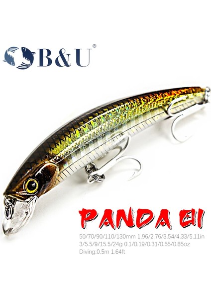 Gökkuşağı Stili 130MM-24G B & U mm Sıcak Model Balıkçılık Batan Minnow Profesyonel Minnow Derinliği 0,5m Seçmek Için Sert Yem 9 Renk Cezbeder (Yurt Dışından) fiyatları