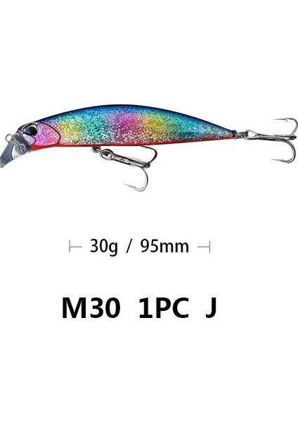 J Tarzı 30G 9 5cm 2020 Minnow Balıkçılık Cazibesi Yem WEIGHTS30G.2CM Kış Mücadele Pesca Tuzlu Su Lures Articulos De Pesca Isca Yapay Sahte Balık (Yurt Dışından)