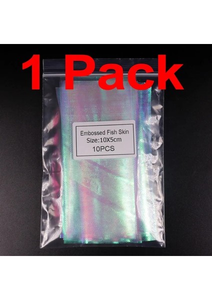 1 Paket 10 Adet Stil Bimoo Kabartmalı Plastik Gökkuşağı Balık Derisi Sabiki Rig Için Fly Bağlama Streamer Fly Bağlama Malzemesi (Yurt Dışından)