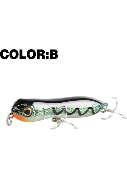 CMC025A-B Stili Mr.charles CMC025A Balıkçılık Lures G Üst Su Yüzen Popper Balıkçılık Cazibesi 3D Gözler Li Profesyonel Olta Takımı (Yurt Dışından)