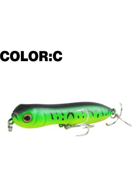 CMC025A-B Stili Mr.charles CMC025A Balıkçılık Lures G Üst Su Yüzen Popper Balıkçılık Cazibesi 3D Gözler Li Profesyonel Olta Takımı (Yurt Dışından)