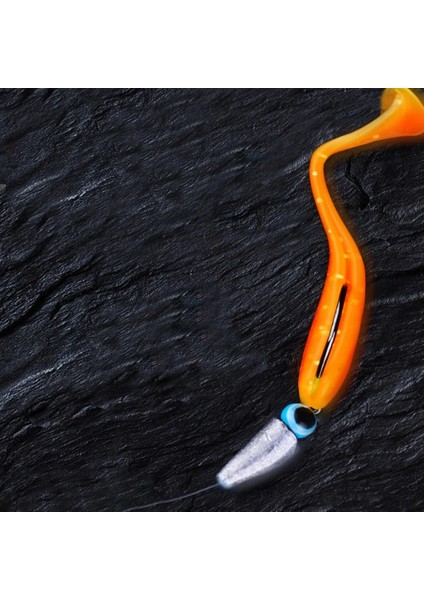 Koyu Gri Tarzı 7cm Texas Rig Full Set 5. Silicone Soft Bait Wobblers For Pike Bait Fish Hook Bullet-Shaped Braker Bead Set Bait Set (Yurt Dışından)