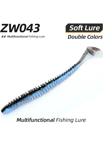 ZW43 Tarzı 8 Adet 86MM 3.2g Ardea Yapay Silikon Yumuşak Yem G Solucanlar Swimbaits Balıkçılık Cazibesi T-Kuyruk Yemler Bas Sinek Balıkçılık Yem Grub Cazibesi (Yurt Dışından)