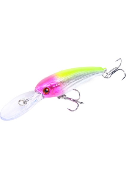 No.2 Tarzı 1 Adet Minnow Balıkçılık Lures Wobbler Crankbaits 9.5cm 7.2g Abs Yapay Sert Yemler Bas Trolling Pesca Sazan Olta Takımı (Yurt Dışından)