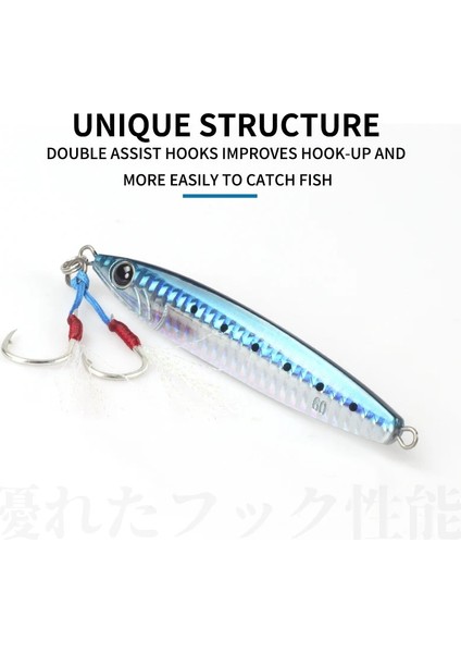 Renk C Stili 80G Sihirli Işler Metal Jig Kaşık Balıkçılık Cazibesi 60G 80G Yapay Yem Kıyı Yavaş Jig Sert Yem Levrek Olta Takımı (Yurt Dışından) fırsatları