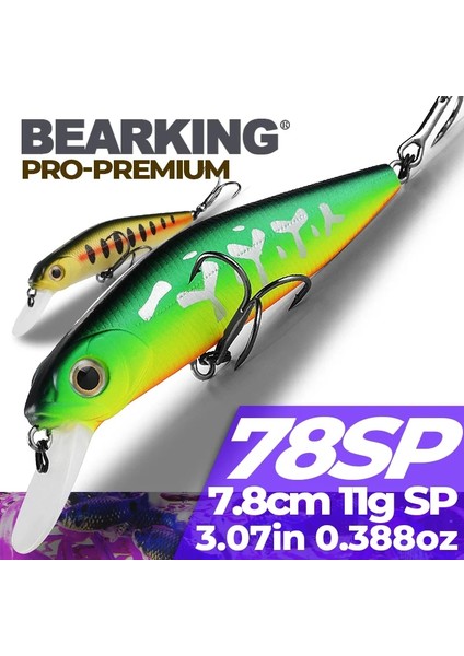 H Tarzı Bearkıng 7.8cm 11G Cazibesi Wobblers Crankbaits Sert Cazibesi Turna Yapay Yem Olta Takımı Bas Alabalık Balıkçılık Cazibesi (Yurt Dışından) modelleri