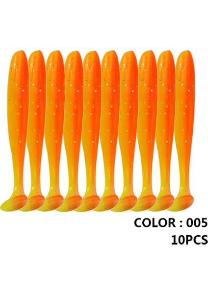 No.5 Tarzı 70 mm Yumuşak Cazibesi Jig Wobblers Balıkçılık Cazibesi Shad T-Kuyruk Yapay Silikon Lures Bas Pike Olta Takımı (Yurt Dışından)