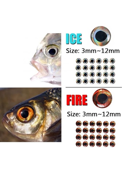 5mm Yangın 50 Adet Stil Icerıo Holograd 4d Epoksi Balık Gözü Fly Bağlama Için Flamalar Balıkçılık Cazibesi Ahşap Plastik Cazibesi Yapımı (Yurt Dışından)