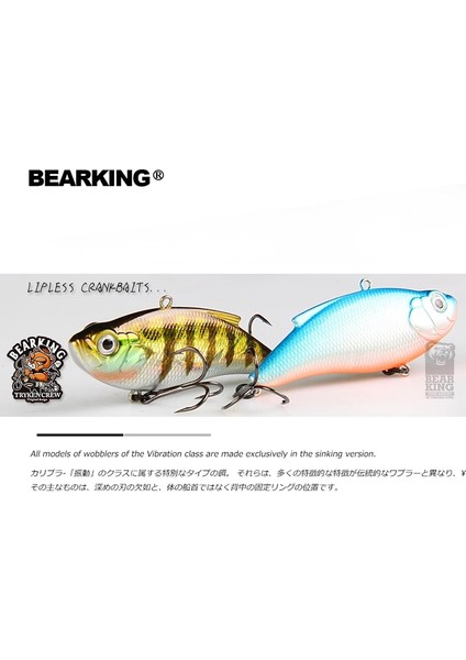 J Tarzı Bearkıng 7.5cm 15G Cazibesi Wobblers Crankbaits Sert Cazibesi Turna Yapay Yem Olta Takımı Bas Alabalık Balıkçılık Cazibesi (Yurt Dışından)
