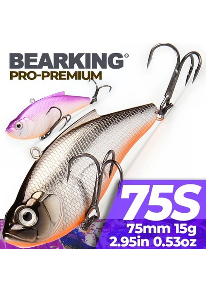 J Tarzı Bearkıng 7.5cm 15G Cazibesi Wobblers Crankbaits Sert Cazibesi Turna Yapay Yem Olta Takımı Bas Alabalık Balıkçılık Cazibesi (Yurt Dışından)