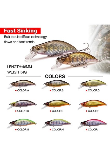D Stili Japonya Tasarım Yüksek Li Sert Balıkçılık Cazibesi Mınnow G Batan Minnow Akışı Balıkçılık Lures Levrek Pike Alabalık Bass (Yurt Dışından)