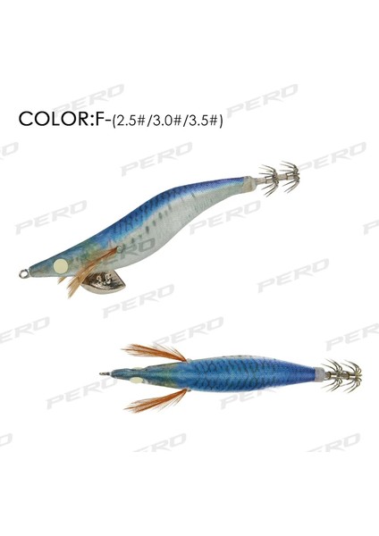 F Tarzı 10G No.2.5 Pero 10G 16G 21G Egi Kalamar Balıkçılık Cazibesi 2.5 # 3.0 # 3.5 # Kalamar Cazibesi Jigs Deniz Balıkçılığı Için Ürünler Ahtapot Mürekkepbalığı Yem Jig (Yurt Dışından)