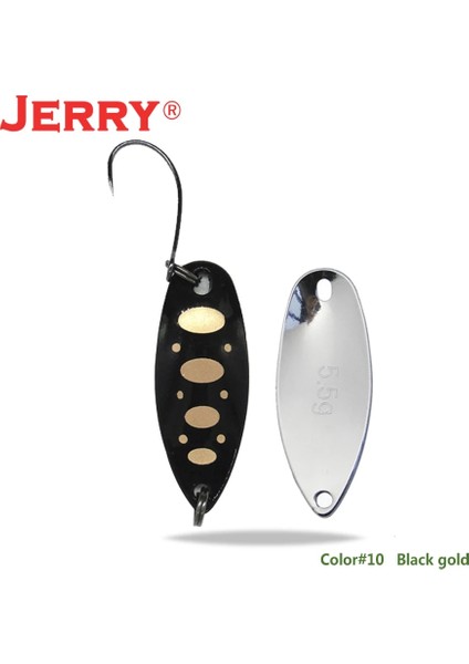 Siyah Altın Tarzı Yay Burcu 3.5g Jerry Dere ve Alan Alabalık Kaşıkları Küçük Hafif Ers Yüksek Li Balıkçılık Cezbeder Tek Kancalar Sert Lures (Yurt Dışından)