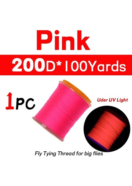 1 Adet Pembe Stil Wıfreo 100 Yard 200D Uv Büyük Sinek Ipliği Premium Güçlü Dayanıklı Sinek Bağlama Ipliği Makara Somon Bas Sinekleri Bağlama Ipliği Malzemesi (Yurt Dışından)
