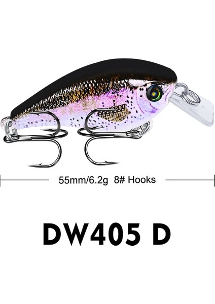 5.6cm 6g Renkli D Stili Proberos Crankbait Balıkçılık Yemleri Karışık Boyutlu Trolling Minnow Yapay Krank Bas Yemler Wobbler Alabalık Sazan Olta Takımı (Yurt Dışından)