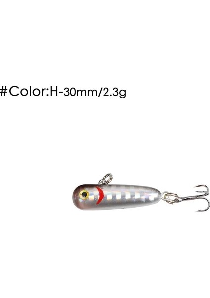 2.3g Y Tarzı 30MM 2.3g Pero Mikro Alabalık Alanı Jig 2.8g 2.3g Batan Kalem Cazibesi Mini Vib Lipless Crankbait Wobbler Yapay Yem Alabalık Balıkçılık Cazibesi (Yurt Dışından)
