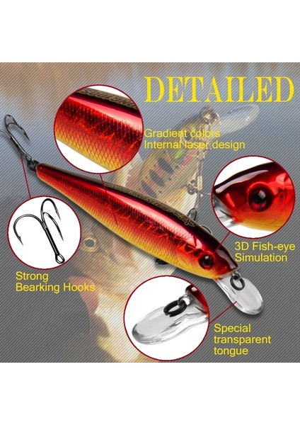 J Tarzı Bearking Tungsten Topları Uzun Döküm 10CG Top Model Balıkçılık Sert Yem Dalışı Cezbeder Balıkçılık Için Profesyonel Kanca (Yurt Dışından) indirimleri
