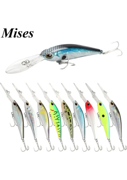 Ben Stil Mises 6cm 6g On Renk Uzun Dudak Derin Dalış Yüzer Biyonik Minnow Cazibesi Yapay Yem Sert Yem Balıkçılık Cazibesi Wobbler (Yurt Dışından) fiyatları