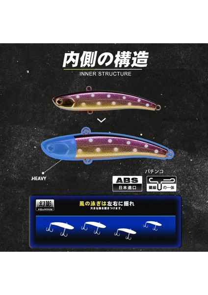 No.8 Stili 70MM 12G D1 Sıcak Satış Vıb Balıkçılık Lures Ggg Titreşim Batan Yapay Sert Yemler Bas Pike D (Yurt Dışından) modelleri