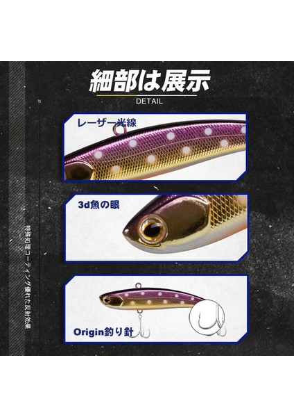 No.8 Stili 70MM 12G D1 Sıcak Satış Vıb Balıkçılık Lures Ggg Titreşim Batan Yapay Sert Yemler Bas Pike D (Yurt Dışından) indirimleri