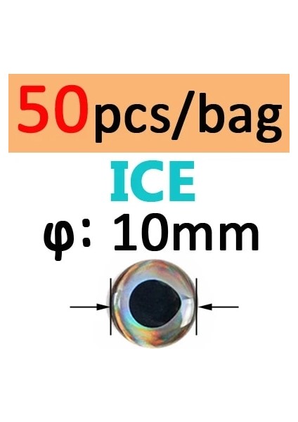 10 mm Buz 50 Adet Stil Icerıo Holograd 4d Epoksi Balık Gözü Fly Bağlama Için Flamalar Balıkçılık Cazibesi Ahşap Plastik Cazibesi Yapımı (Yurt Dışından)