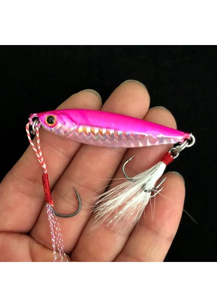 30G Pembe Tarzı Shore Cast Balıkçılık Cazibesi Yavaş Sallayarak Jigbait 7gggggggg Jig Yapay Metal Cazibesi Yem 1 Parça Satış (Yurt Dışından)