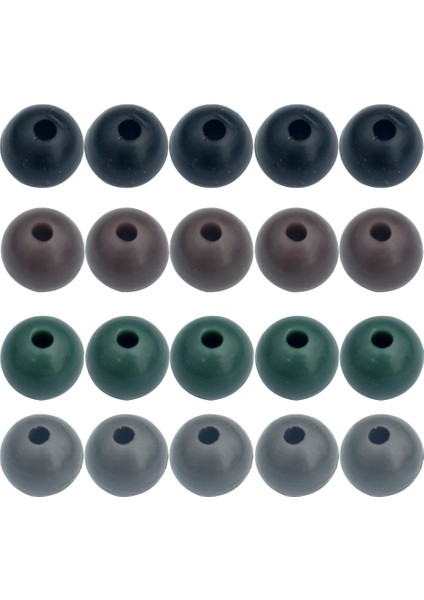 100 Adet Yeşil Stil 6mm Sazan Balıkçılık Boncuk Lot Yuvarlak Yumuşak Kauçuk Siyah Yeşil Kahverengi Gri Sazan Balıkçılık Rig Boncuk (Yurt Dışından) fiyatları