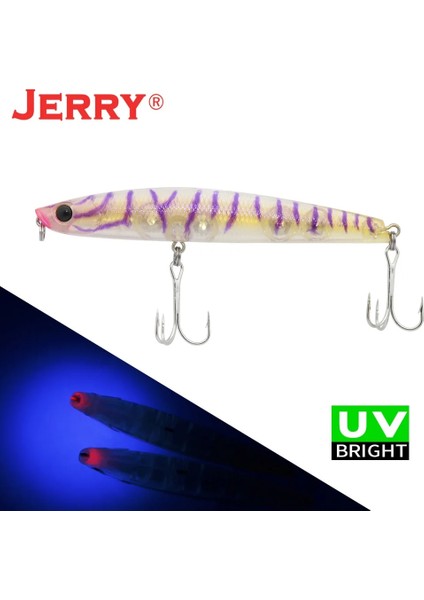 Renk 1 Tarzı 85MM Batan Jerry Blade Batan Kalem Yemler Hafif Kaya Balık Tutma Alabalık Bas Cazibesi Tiz Kanca Uzun Döküm Pecsa Takımı (Yurt Dışından)