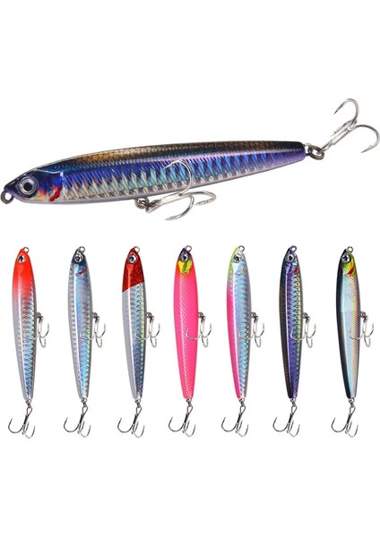 JL-535-6 Stili 100MM-18G Topwater Kalem Balıkçılık Cazibesi mm G Yüzen Batan Levrek Yemler Yapay Sert Yem Pesca Olta Takımı (Yurt Dışından)