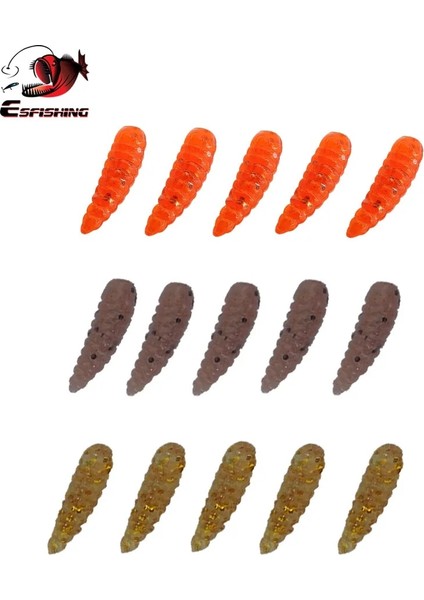 PA12 Stili 0.5in 100 Adet Kesfıshıng .5 "maggot Yumuşak Cezbeder Ekmek Solucan Yemi Buz Balıkçılık Isca Yapay Mücadele Silikon Yem Alabalık (Yurt Dışından) modelleri
