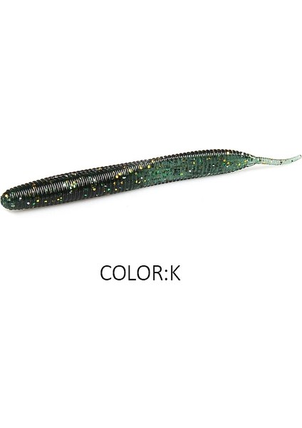 K Tarzı 100M 10 Adet 2019 Yeni Süper Kıta Iğne Kuyruklu Düz Solucan Şimdi Sıcak Çift Renkli Silikon Yem (Yurt Dışından)